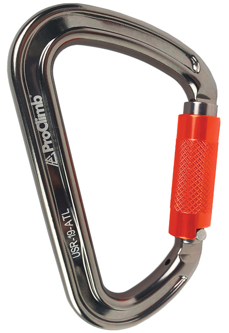 Twist Lock -Beamer Lite Big D Carabiner from Columbia Safety