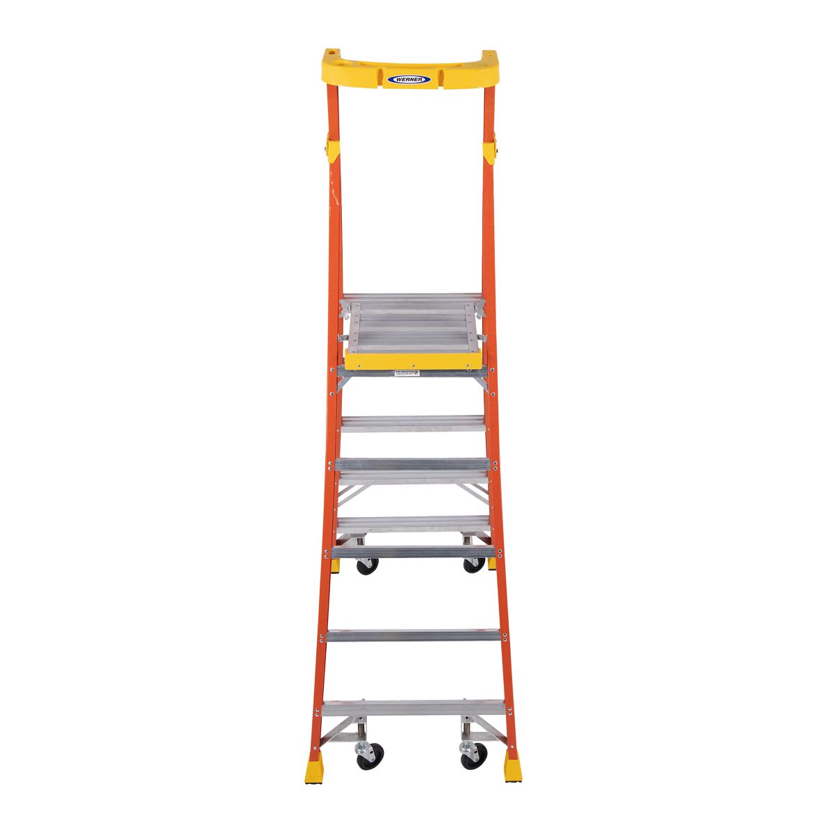 Werner 11 Foot Reach Height Fiberglass Podium Ladder 5 Foot Type IA from Columbia Safety