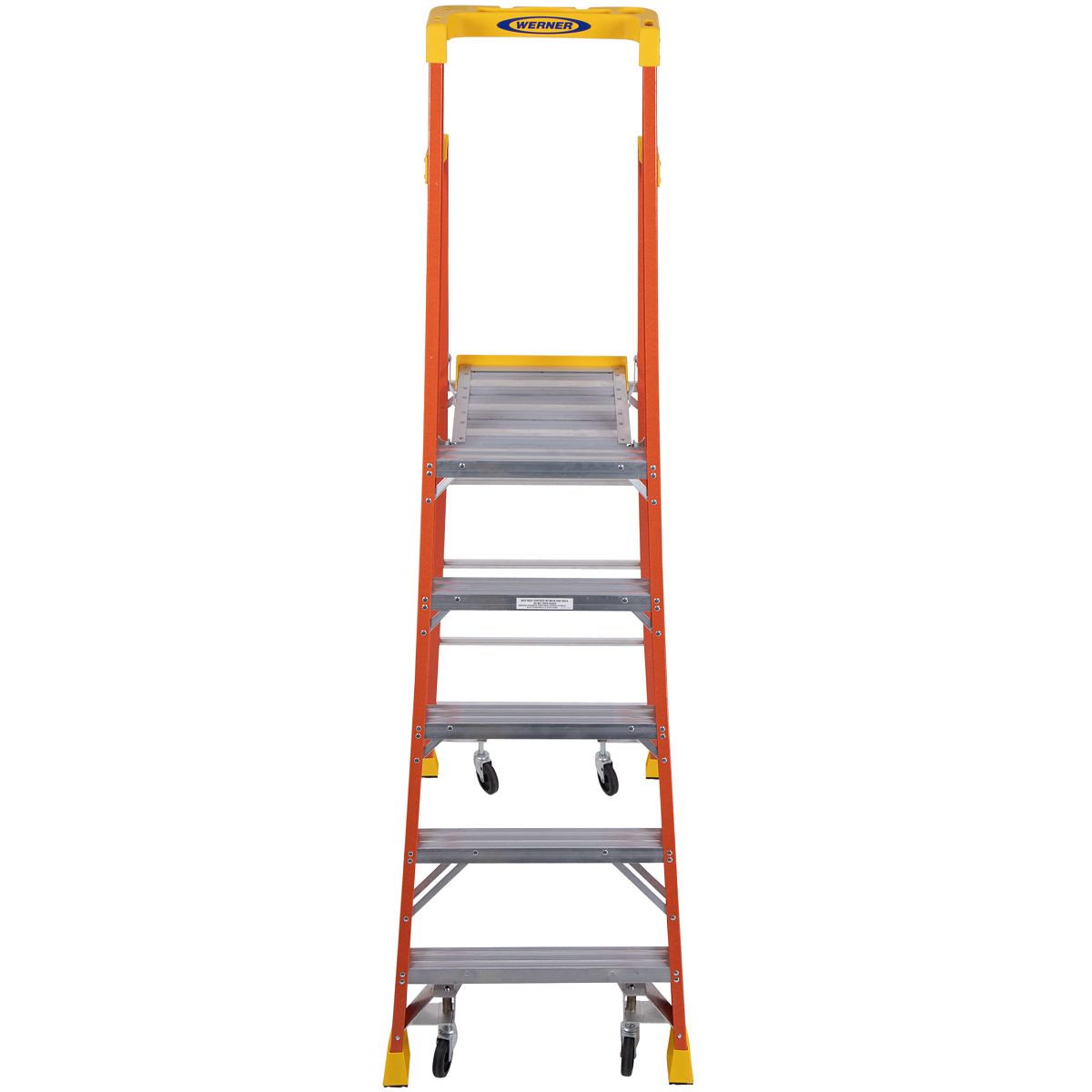 Werner 11 Foot Reach Height Fiberglass Podium Ladder 5 Foot Type IA from Columbia Safety