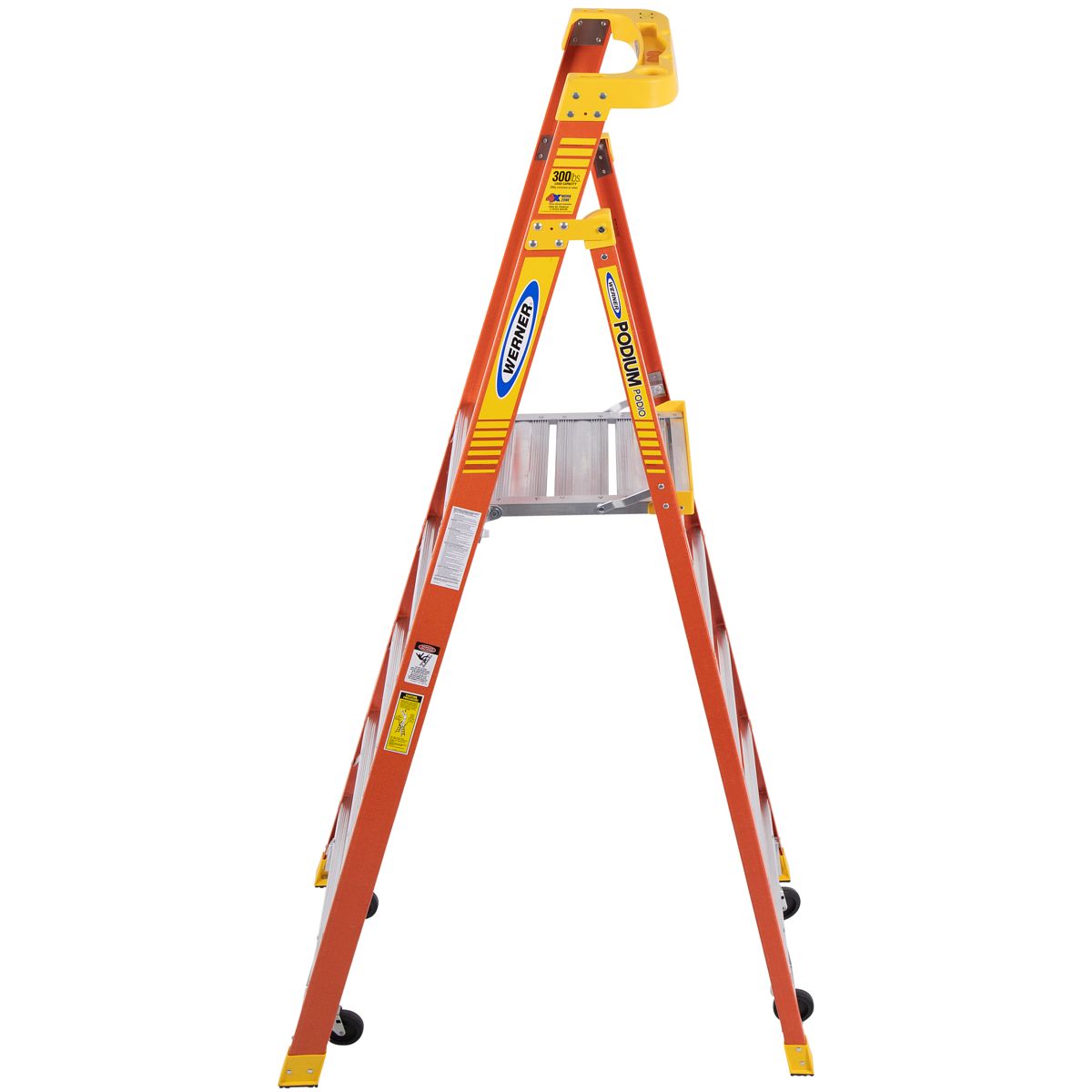 Werner 11 Foot Reach Height Fiberglass Podium Ladder 5 Foot Type IA from Columbia Safety