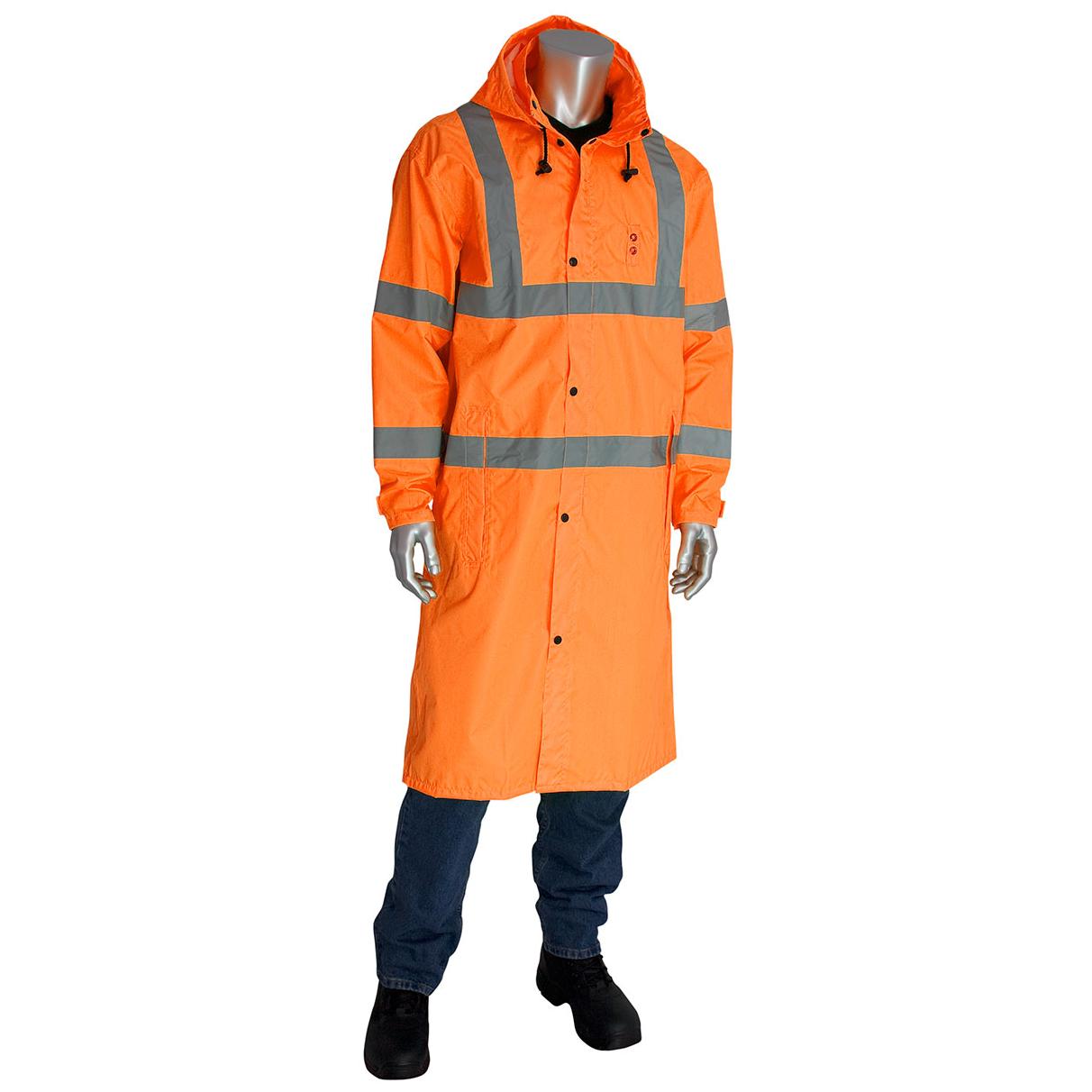 PIP 353-1048 Type R Class 3 Value All Purpose 48" Raincoat - Orange from Columbia Safety