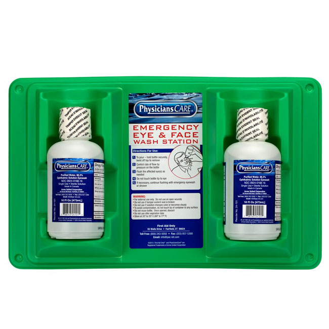 Pac-Kit Eye Wash Station - Twin 16 oz. from Columbia Safety