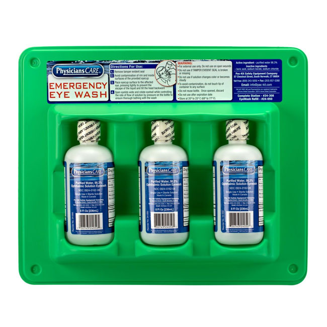 Pac-Kit Eye Wash Station - Triple 8 oz. from Columbia Safety