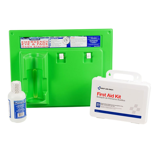 Pac-Kit First Aid Kit & Eye Wash Station - Single 16 oz. from Columbia Safety