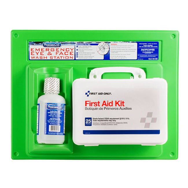 Pac-Kit First Aid Kit & Eye Wash Station - Single 16 oz. from Columbia Safety