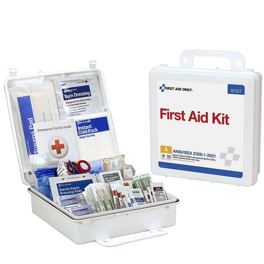 First Aid Only ANSI A 50 Person Plastic ANSI 2021 Compliant First Aid Kit from Columbia Safety