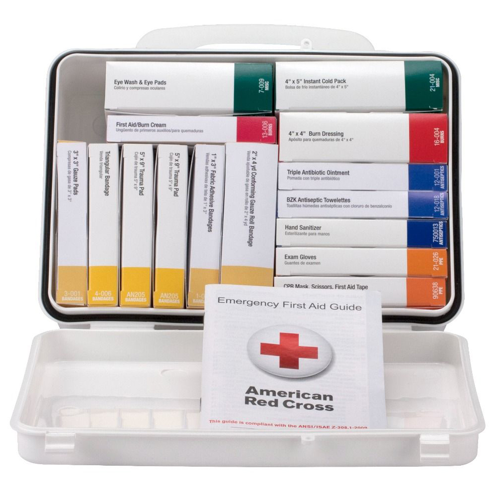 First Aid Only ANSI A 25 Person 16 Unit Plastic ANSI 2021 Compliant First Aid Kit from Columbia Safety
