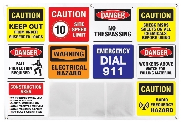 Job Site Safety Banner With Pockets Columbia Safety And Supply