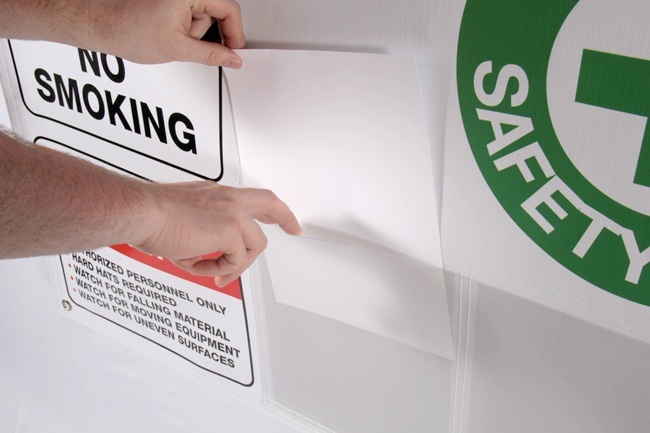 Job Site Safety Banner with Pockets, Custom Logo from Columbia Safety