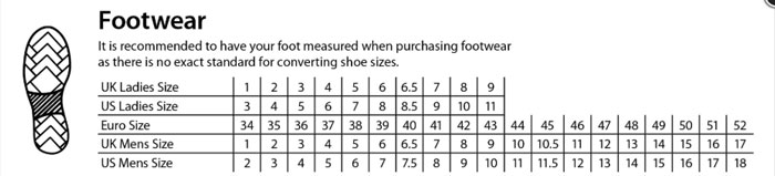Portwest Footwear Sizing from Columbia Safety