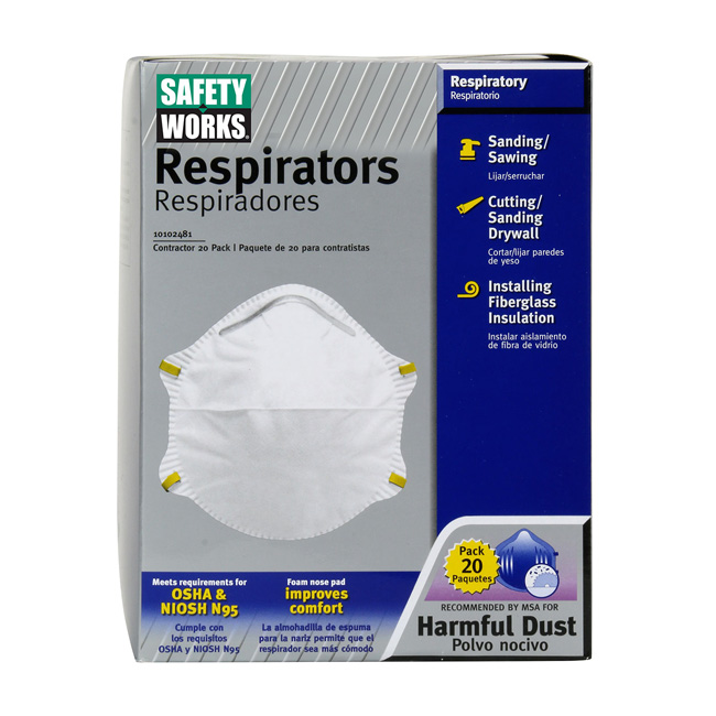 PIP Safety Works N95 Harmful Dust Disposable Respirator | 10102481 from Columbia Safety