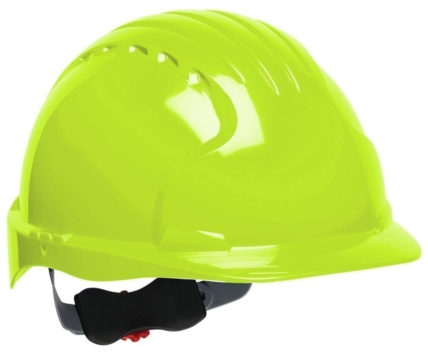 JSP EV6151 Evolution Deluxe Standard Brim Safety Helmet - Non-Vented - Hi-Vis Yellow from Columbia Safety
