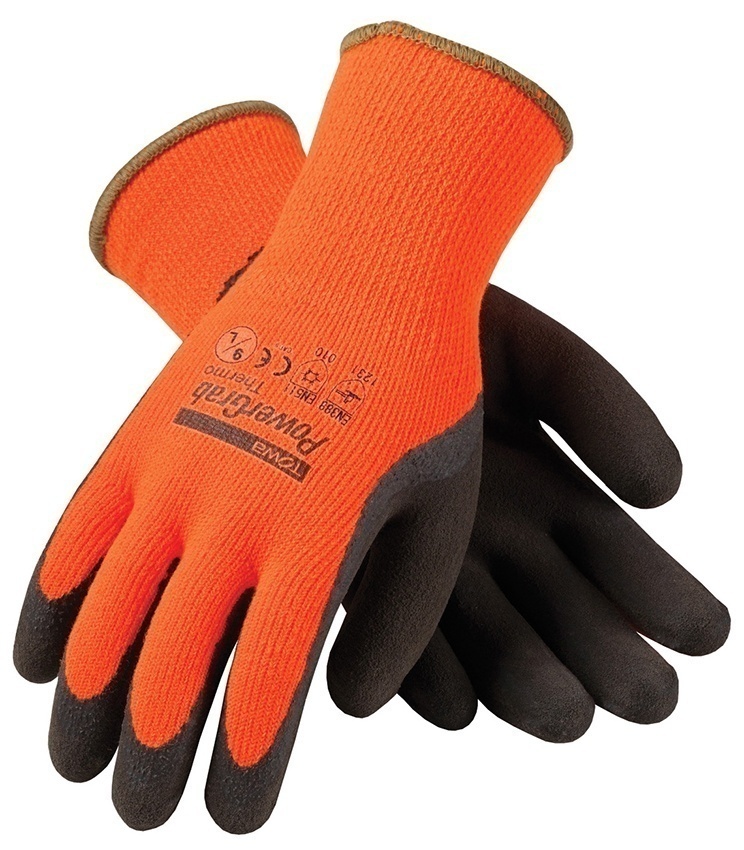 ProwerGrab Thermo Hi-Vis Orange Acrylic Gloves (12 Pair) from Columbia Safety
