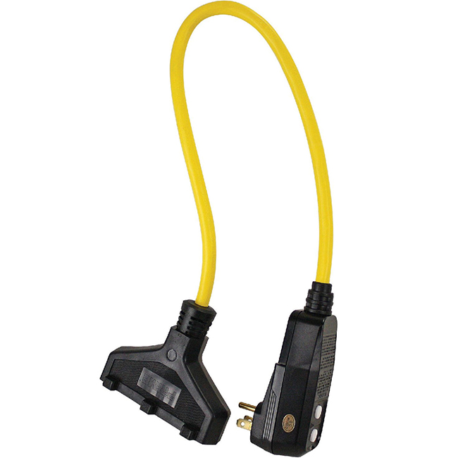 Prime Wire Triple-Tap Adapter With GFCI Plug from Columbia Safety