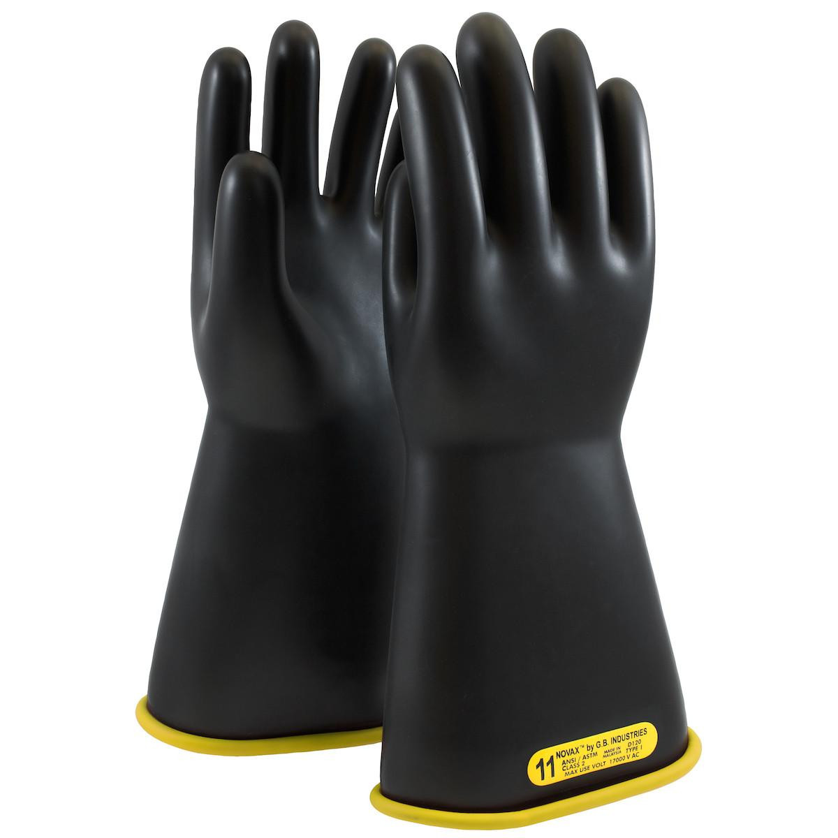 Novax Class 2 Rubber Insulating Glove with Straight Cuff from Columbia Safety