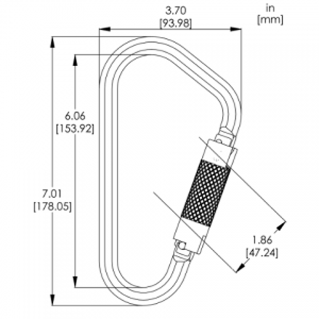 ASME B30 Lifting Carabiner C763L Kwiklock Lifting Hook from Columbia Safety