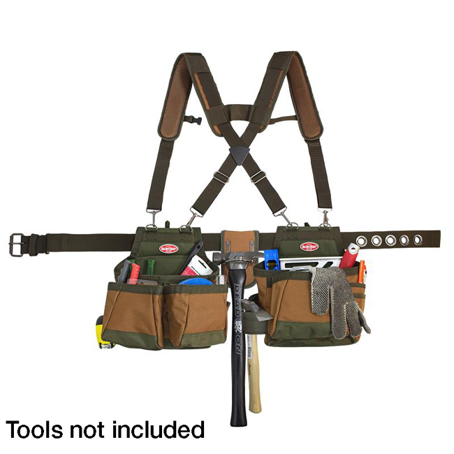 Bucket Boss Airlift Tool Belt with Suspenders from Columbia Safety