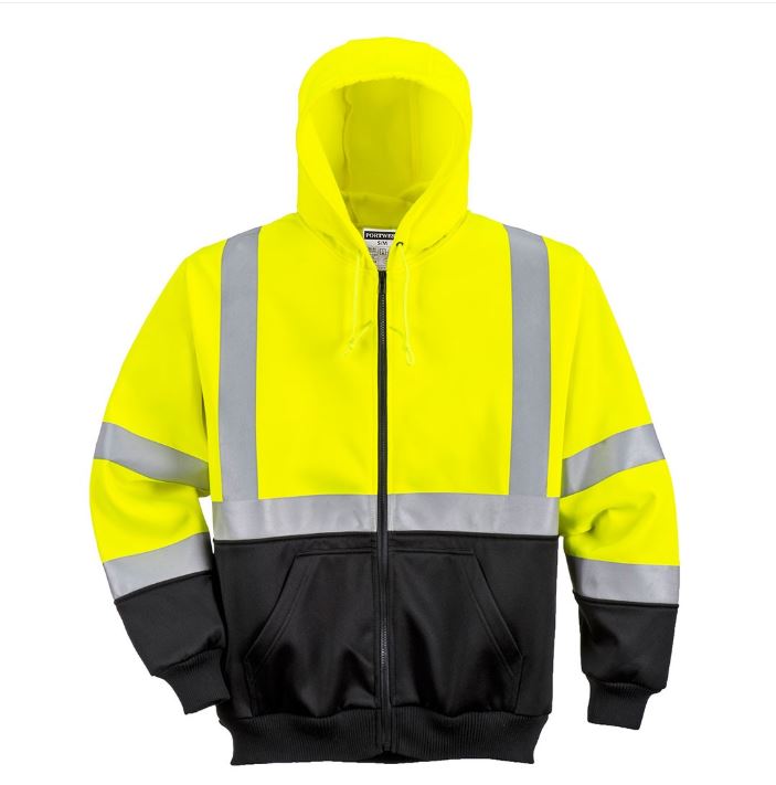 Portwest Class 3 Hi-Vis Two-Tone Zipped Hoodie  from Columbia Safety
