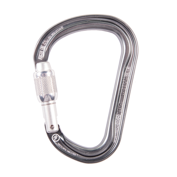 Petzl M36A SL William Screw-Lock Aluminum Carabiner-Gray from Columbia Safety