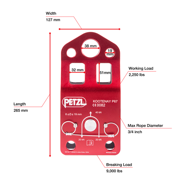 Petzl P67 Kootenay Knot-Passing Pulley from Columbia Safety