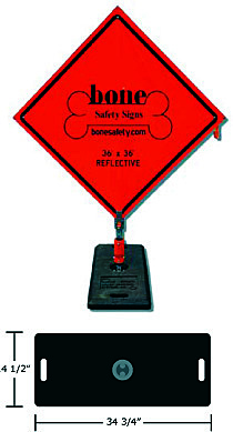 Bone Safety Rubber Base Sign Stand from Columbia Safety