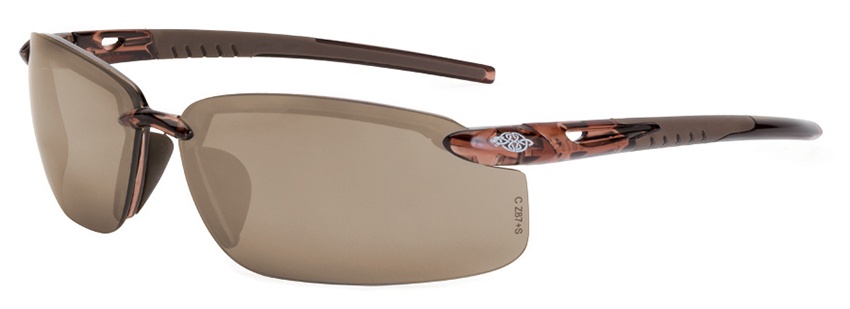 Radians Crossfire ES5 HD Brown Safety Glasses from Columbia Safety