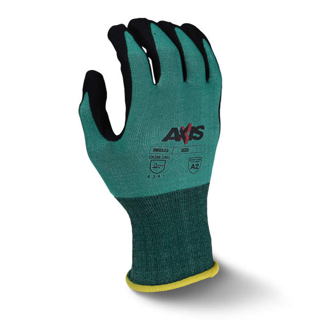 Radians RWG533 AXIS Cut Protection Level A2 Foam Nitrile Coated Glove from Columbia Safety