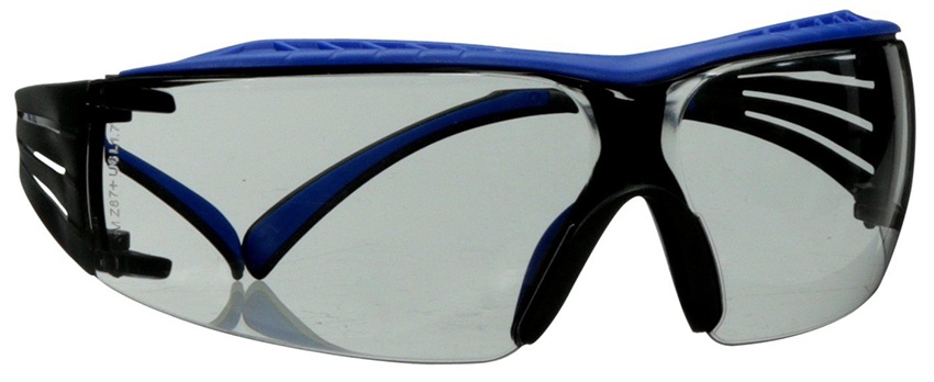 3M SecureFit 400 Series SF407XSGAF Safety Glasses with Blue/Gray Temples & Indoor/Outdoor Gray Scotchgard Anti-Fog/Anti-Scratch Lens from Columbia Safety