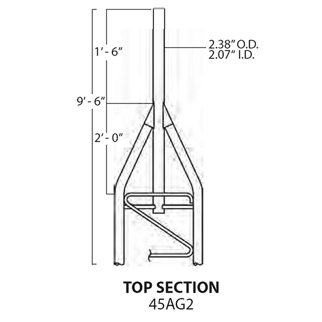 Rohn 45G Top Tower Section from Columbia Safety
