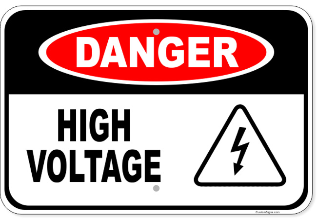 High Voltage Sign, Aluminum from Columbia Safety