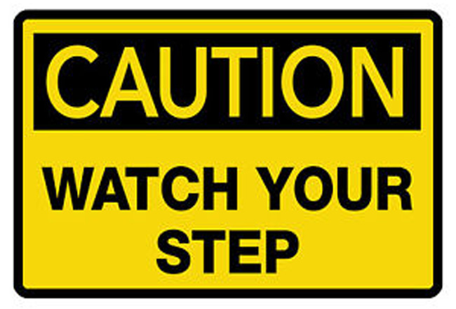 CAUTION WATCH STEP SIGN, ALUMINUM from Columbia Safety