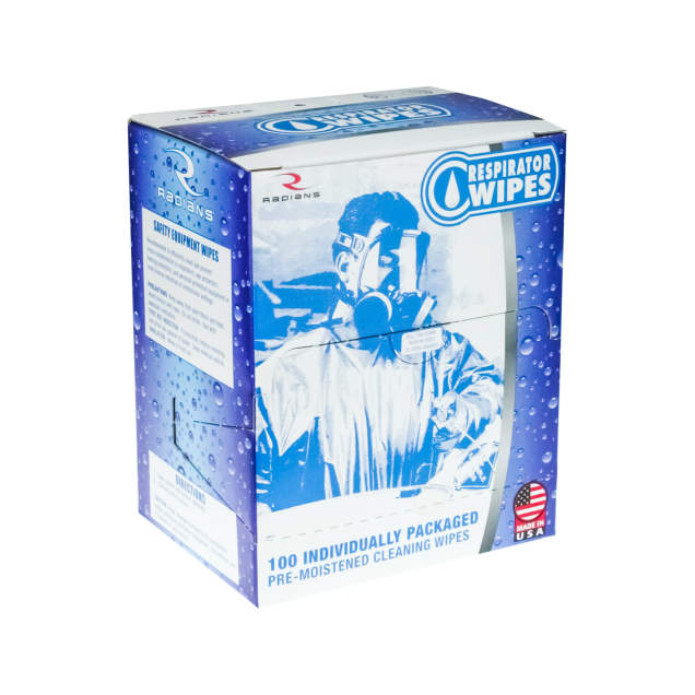 Radians RW-100 Respirator Wipes with 70% Isopropyl Alcohol (IPA) from Columbia Safety