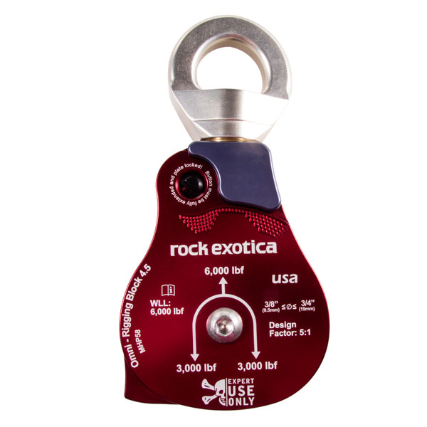 Rock Exotica Omni-Block 4.5 Inch Rigging Pulley / Material Handling Block from Columbia Safety