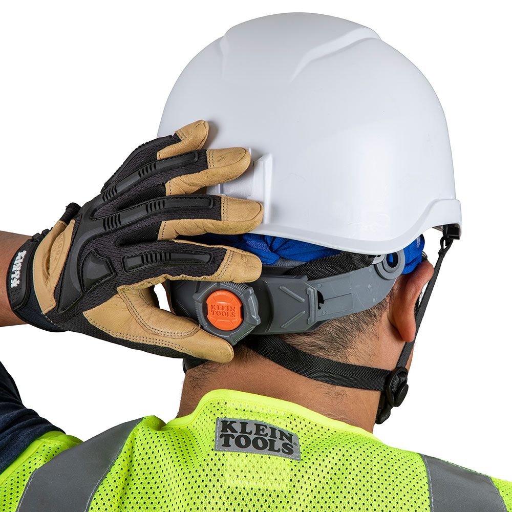 Klein Tools Type-2 Vented Class C Safety Helmet with Rechargeable Headlamp from Columbia Safety