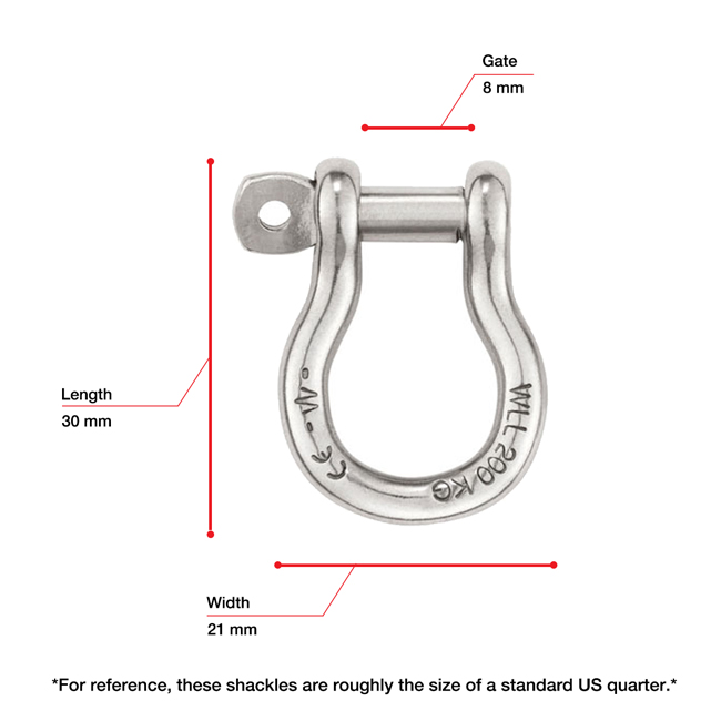 Petzl Shackles for ASTRO and SEQUOIA Harnesses (2 Pack) from Columbia Safety