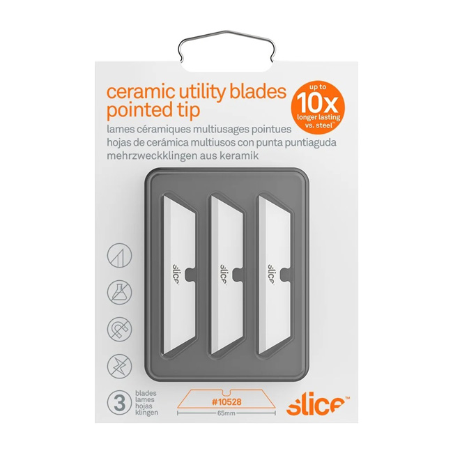 Slice Ceramic Utility Knife Pointed Blades (3 Pack) from Columbia Safety