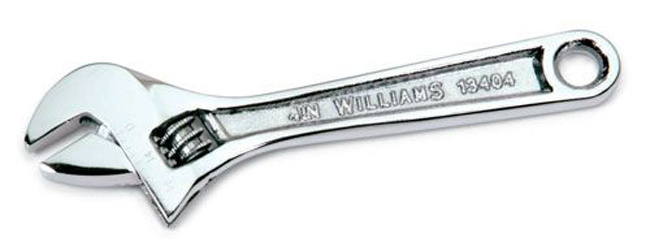 Snap On Williams Chrome Adjustable Wrench | 13404A from Columbia Safety