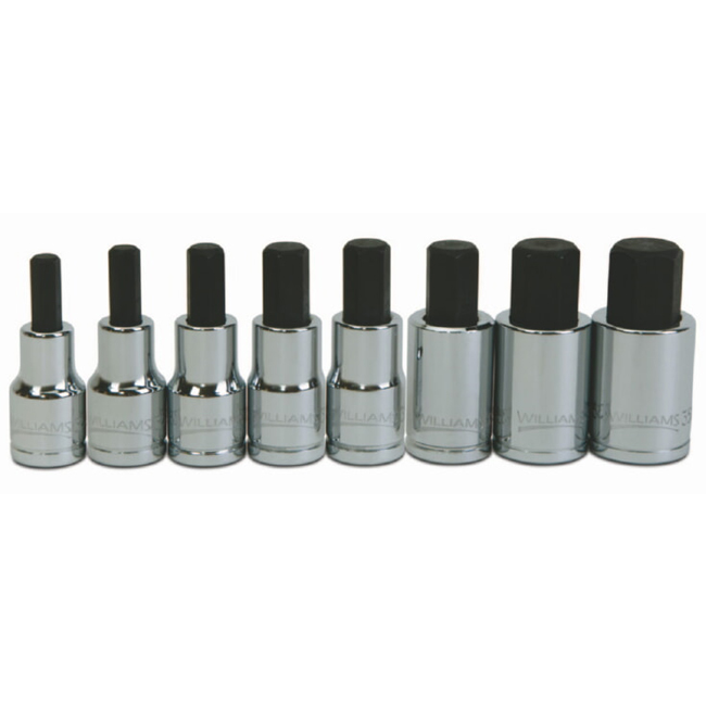 Snap On Williams 1/2 Inch Drive 8 Piece Hex Socket Set from Columbia Safety