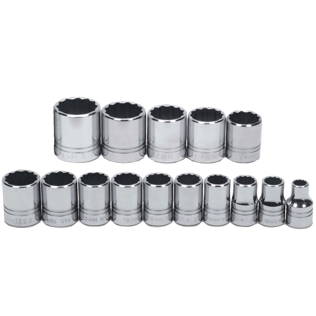 Williams 1/2 Inch Drive Shallow Socket Set from Columbia Safety