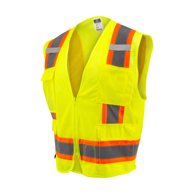 Radians SV6 Two Tone Surveyor Type R Class 2 Mesh Safety Vest Hi-Vis Green from Columbia Safety