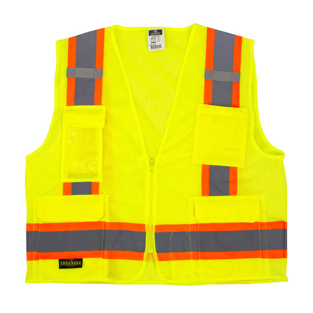 Radians SV6 Two Tone Surveyor Type R Class 2 Mesh Safety Vest Hi-Vis Green from Columbia Safety