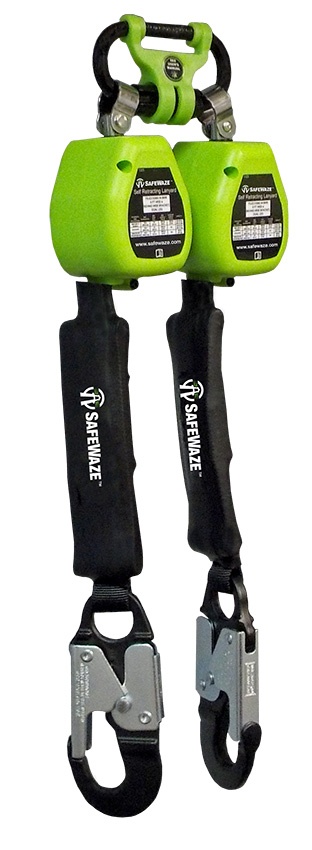 SafeWaze Extreme Twin Leg Web Retractable with Snap Hooks and Bracket from Columbia Safety