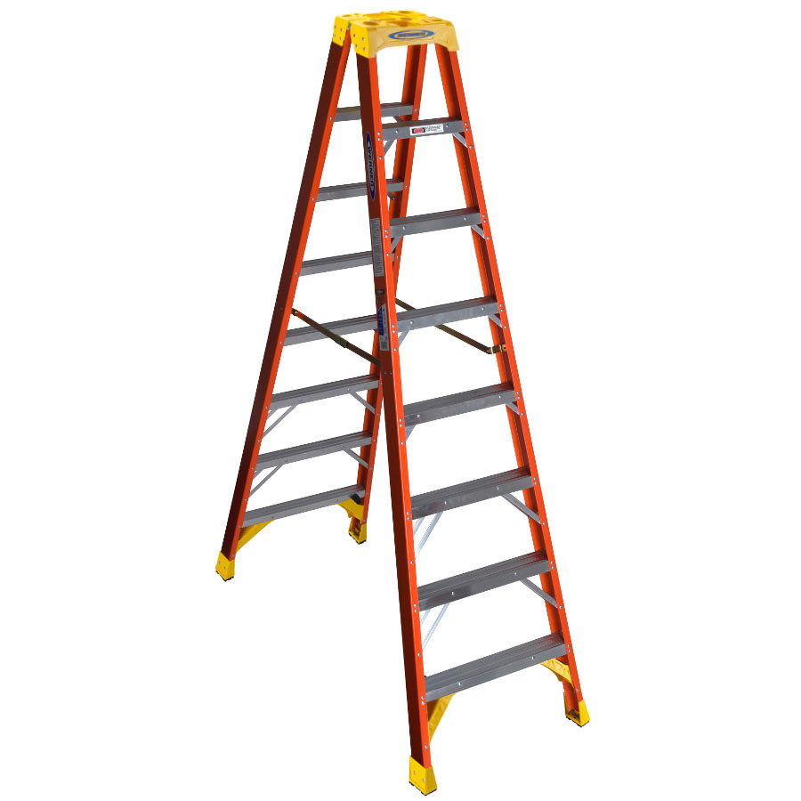 Werner Type 1A Fiberglass Twin Step Ladder from Columbia Safety