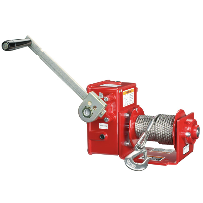 Thern 2000 Pound Worm Gear Hand Winch from Columbia Safety