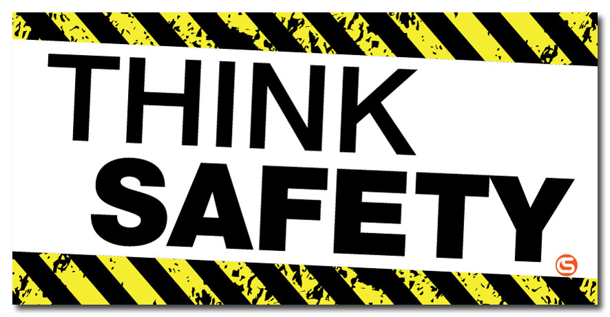 'Think Safety' Motivational Workplace Banner from Columbia Safety