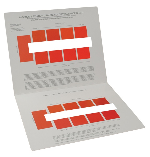 AA-4200 FAA In-Service Orange Color Range Chart from Columbia Safety