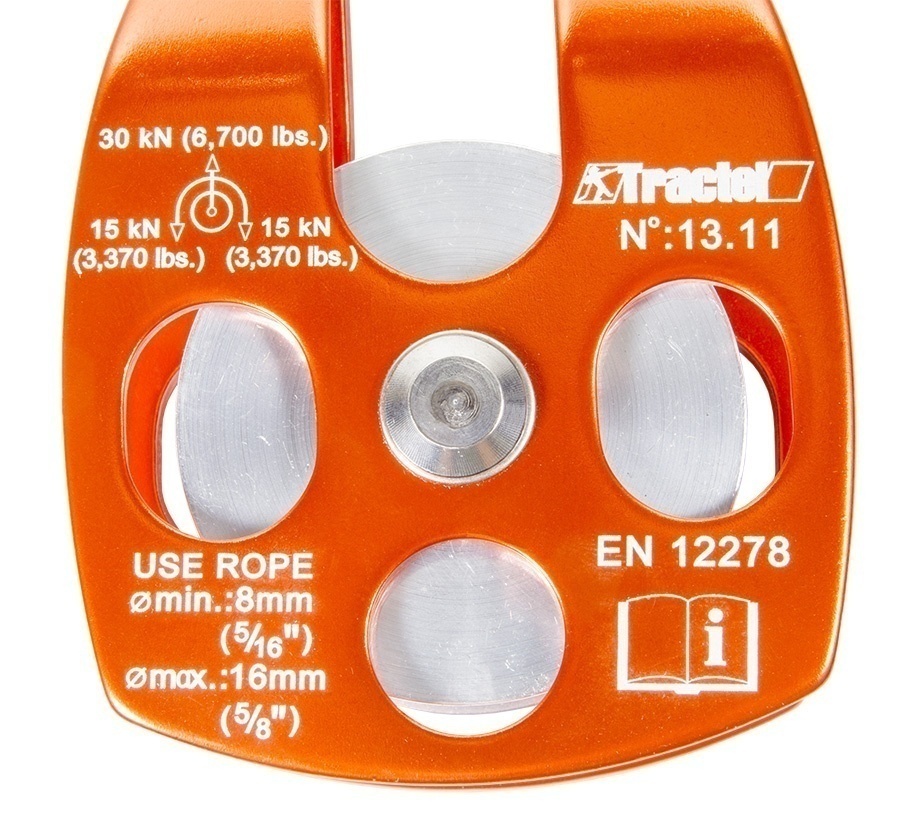 Tractel K3040102 M 5/8" Synthetic Rope Pulley from Columbia Safety