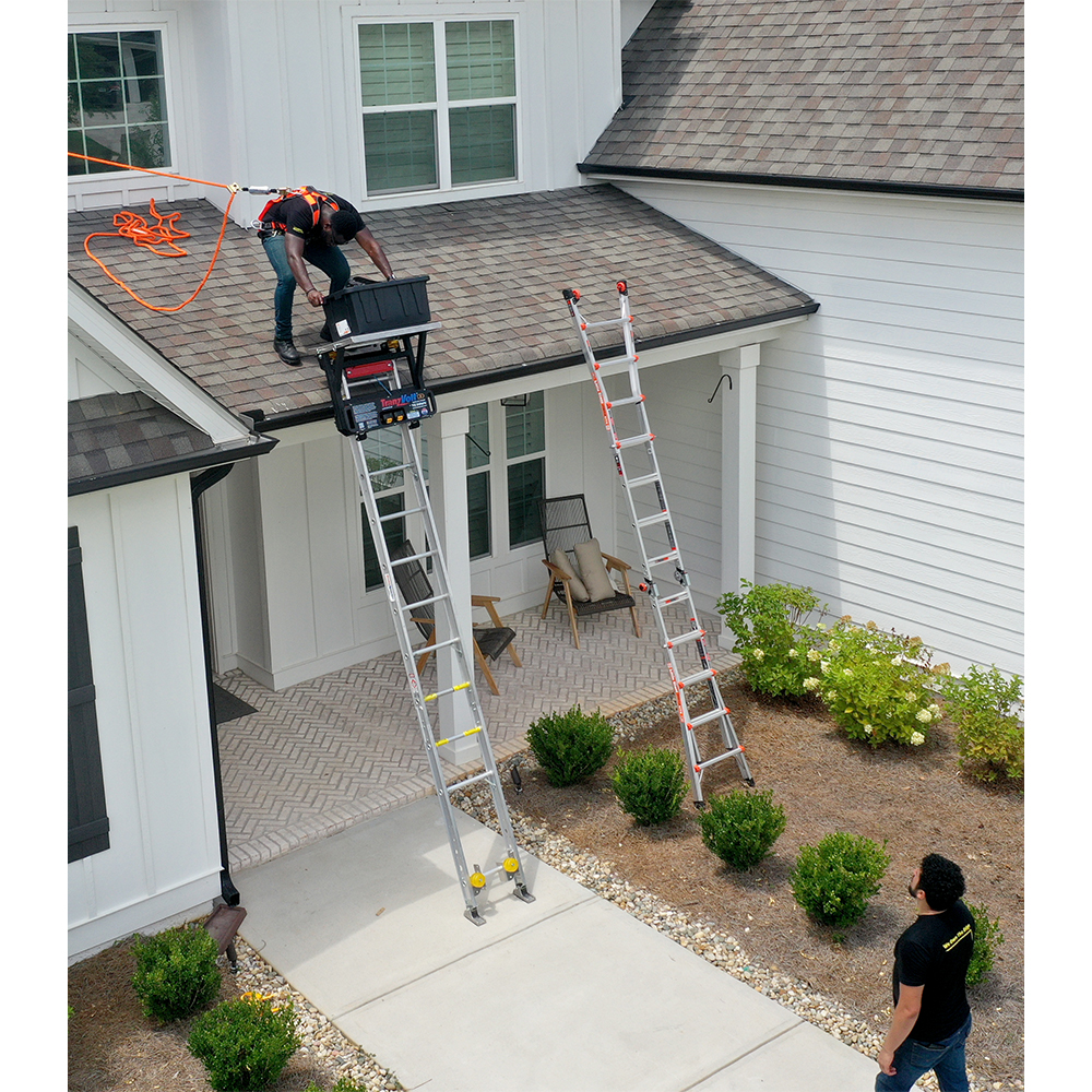 Tie Down TranzVolt Laddervador Collapsible Roofing Platform from Columbia Safety