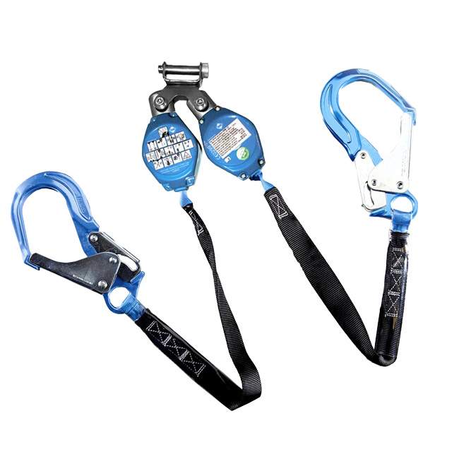 Ultra-Safe Web Retractable 100% Tie-Off 8 Foot Y-Lanyard with Yoke Swivel Top from Columbia Safety