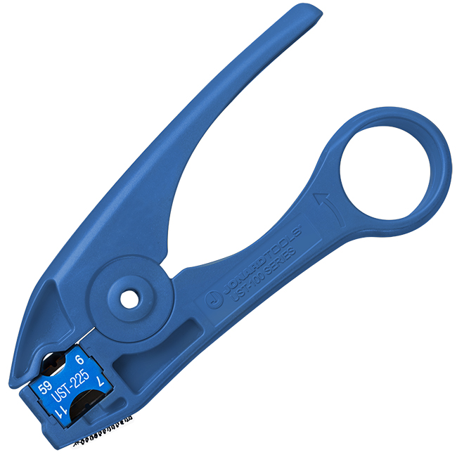 Jonard COAX Stripping Tool for RG59, RG6, RG7, RG11 Cables with Cable Stop from Columbia Safety